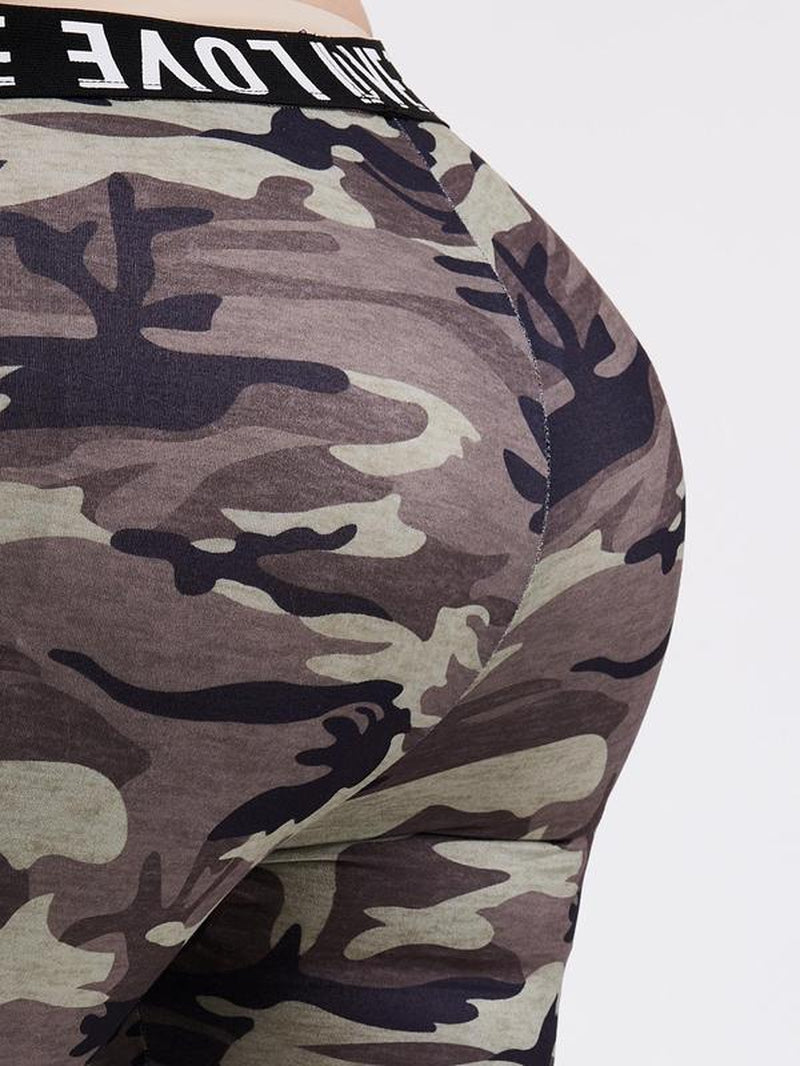Camo Print High Waist Comfy Leggings